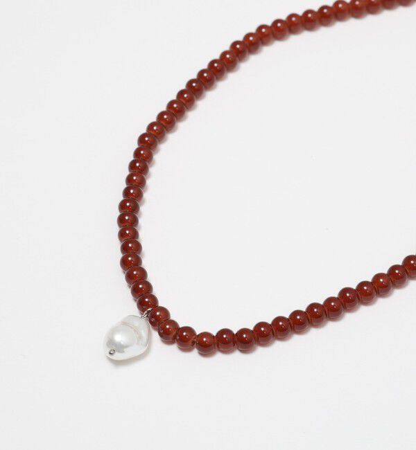 MAQWEL「【MAQWEL/マクウェル】パールトップビーズネックレス」|ネックレス|