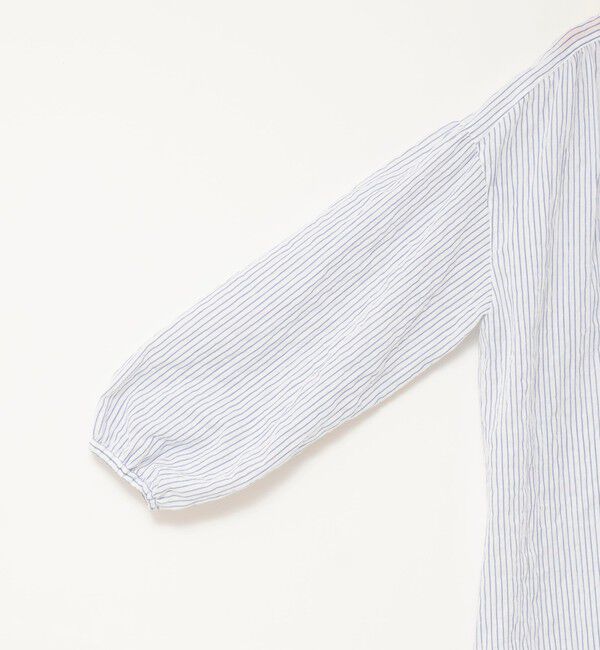 NOLLEY'S「ウォッシャブルシャーリングストライプ2WAYギャザーワンピース」|ワンピース|