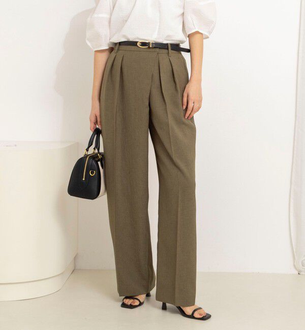 NOLLEY'S「ウォッシャブルラップ風ワイドパンツ」|その他|