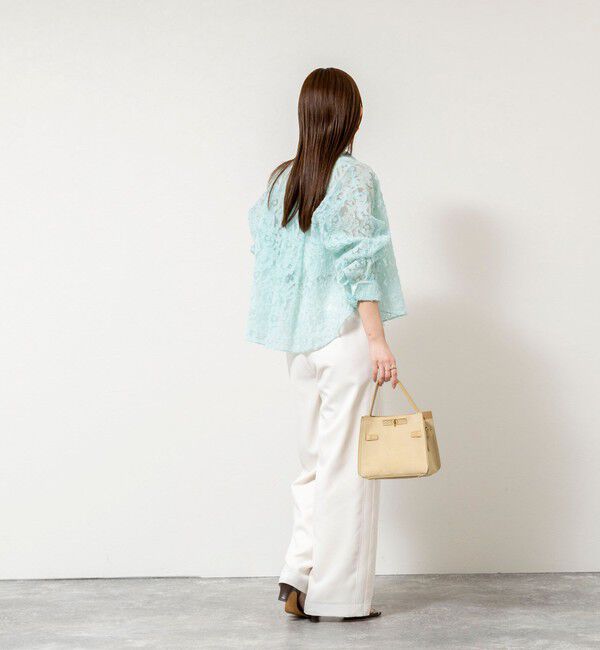 NOLLEY'S sophi「ウォッシャブルワッシャーオーガンジーカットジャガードショートシャツ」|シャツ・ブラウス|