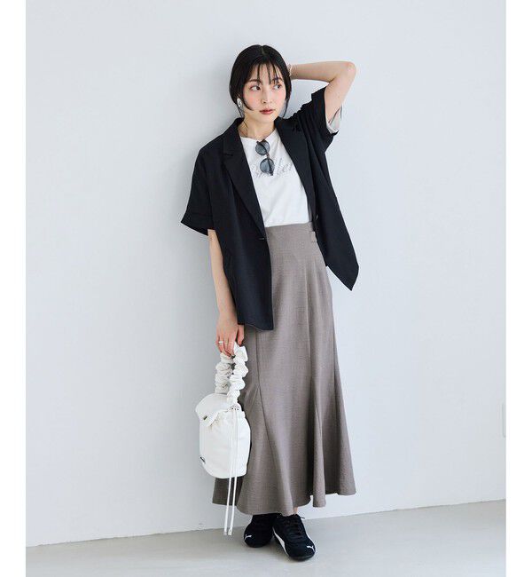 VIS「美easyリネンライクマーメイドスカート/イージーケア・接触冷感・セットアップ対応」|スカート|