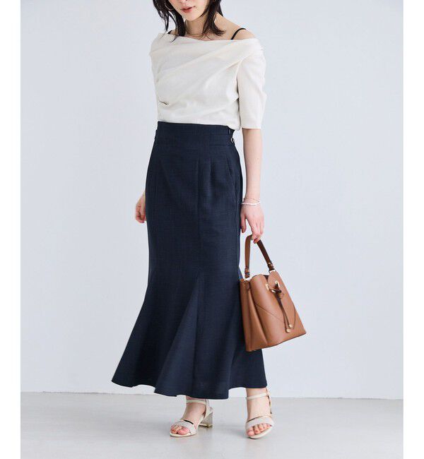 VIS「美easyリネンライクマーメイドスカート/イージーケア・接触冷感・セットアップ対応」|スカート|