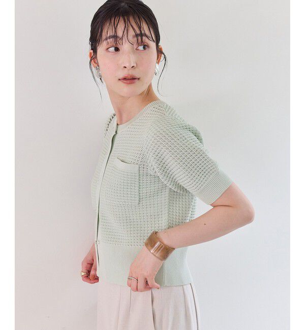 VIS「クルーネックコンパクトカーディガン/イージーケア」|カーディガン|