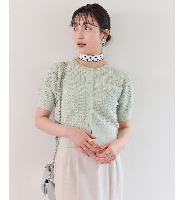 VIS「クルーネックコンパクトカーディガン/イージーケア」|カーディガン|
