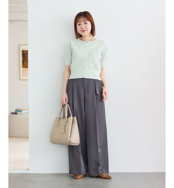 VIS「クルーネックコンパクトカーディガン/イージーケア」|カーディガン|