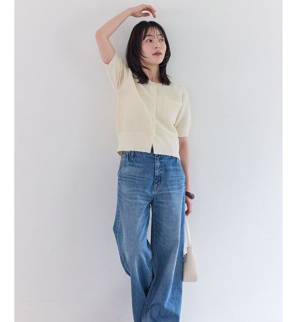 VIS「クルーネックコンパクトカーディガン/イージーケア」|カーディガン|