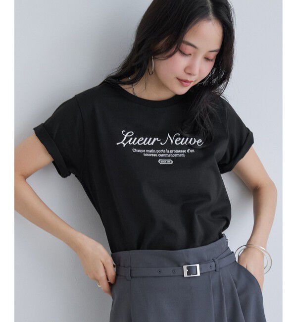 VIS「コンパクトアソートプリントTシャツ」|Tシャツ・カットソー|ブラック(01)