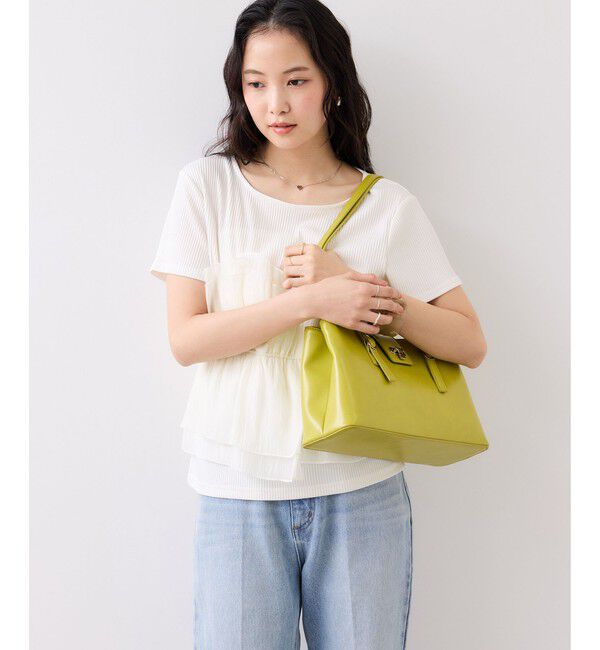 VIS「チェック＆無地ビスチェドッキング半袖プルオーバー/イージーケア」|Tシャツ・カットソー|