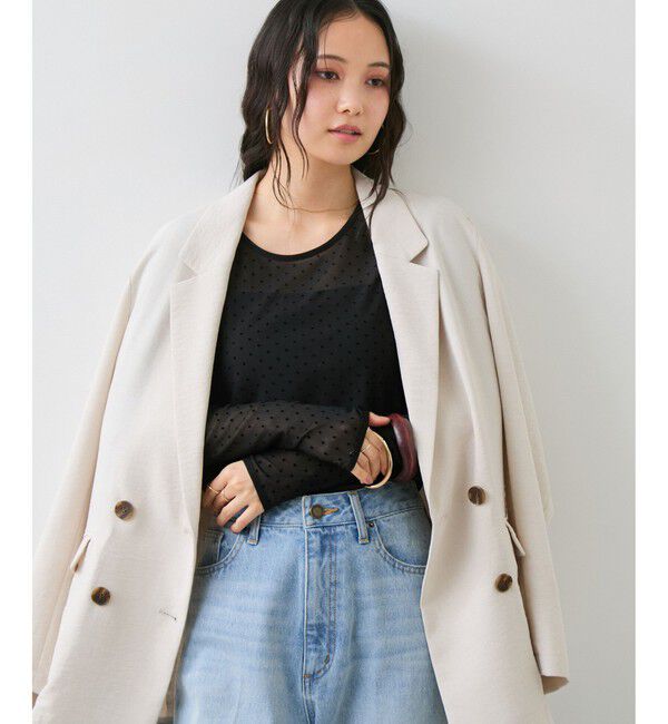 VIS「フロッキードットチュールプルオーバー」|Tシャツ・カットソー|