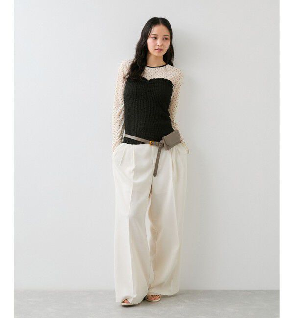 VIS「フロッキードットチュールプルオーバー」|Tシャツ・カットソー|