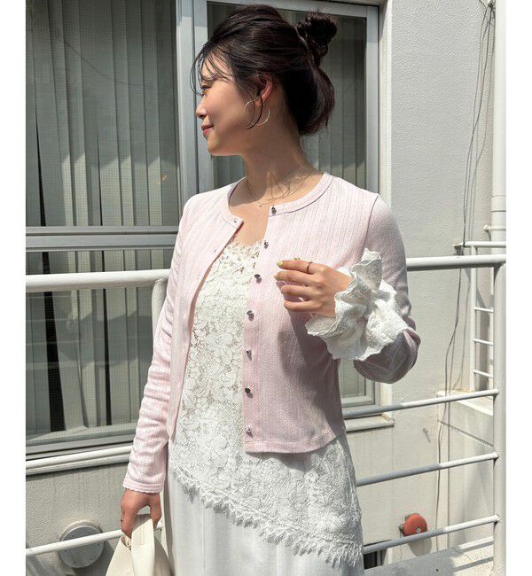 VIS「パターンメッシュカーディガン」|カーディガン|