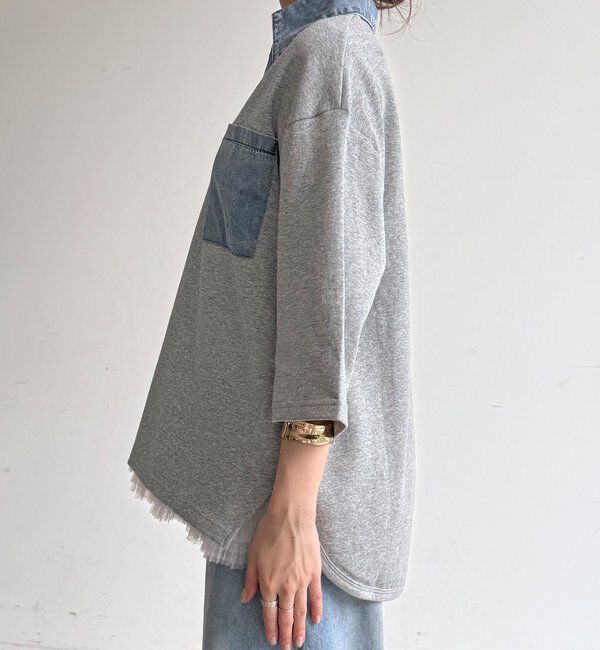  「【WEB限定】ダンガリードッキングトップス」|Tシャツ・カットソー|