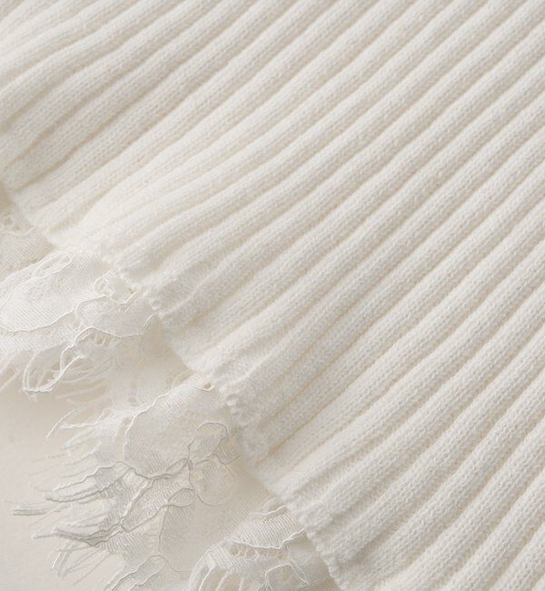  「予約【セットアップ対応可】レースヘムスリーブレスニット」|ニット・セーター|