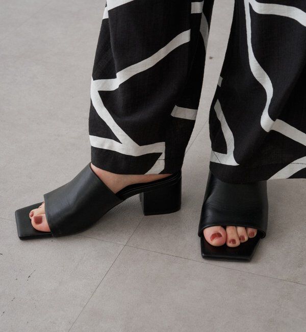  「【GALENA/ガレナ】スクエアミュール」|サンダル|