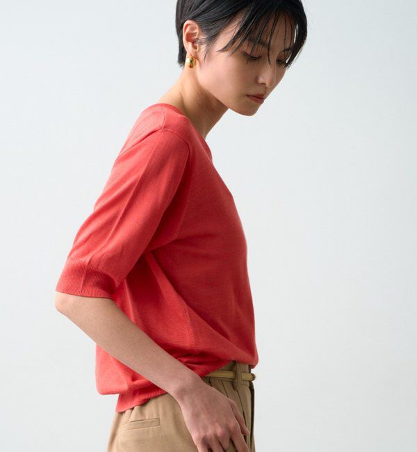  「シルク半袖ニット」|ニット・セーター|