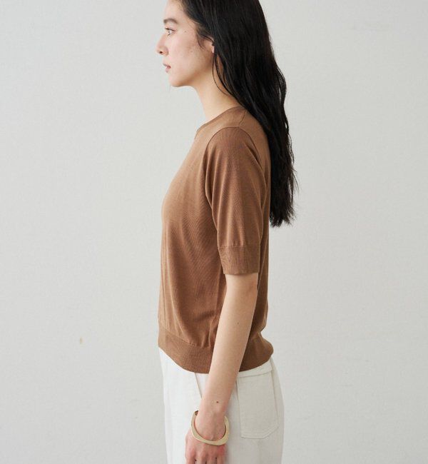  「シルク半袖ニット」|ニット・セーター|