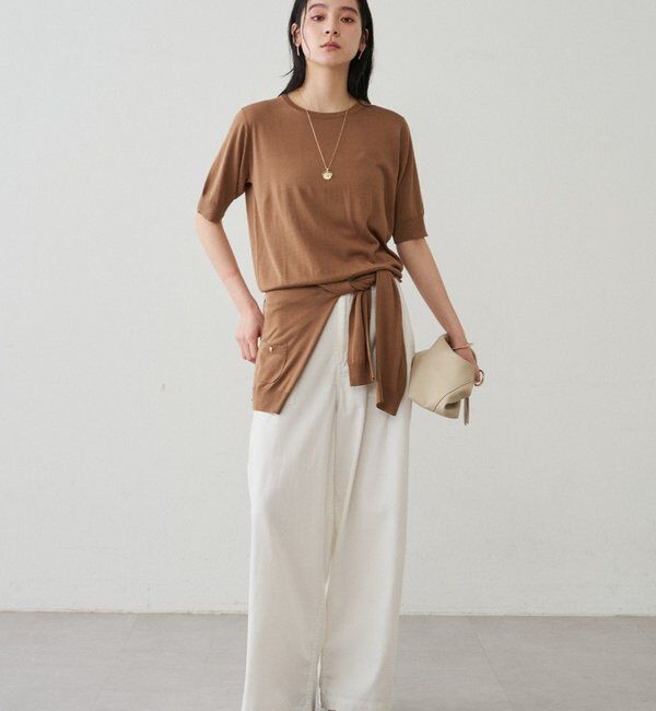  「シルク半袖ニット」|ニット・セーター|