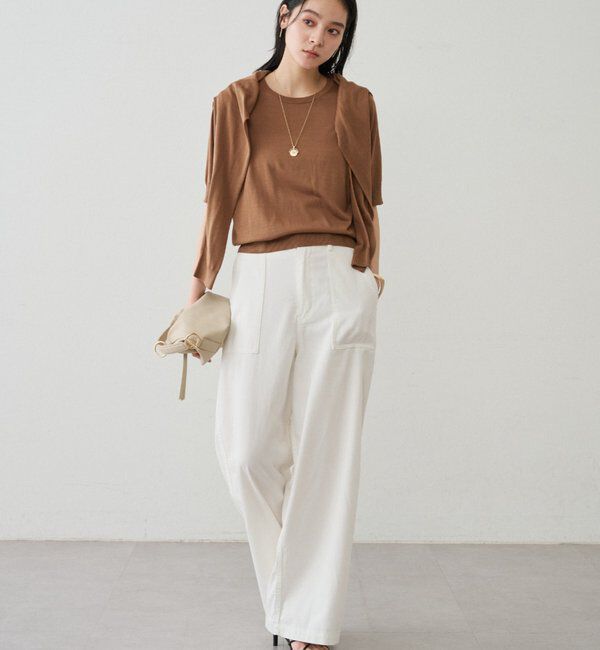  「シルク半袖ニット」|ニット・セーター|