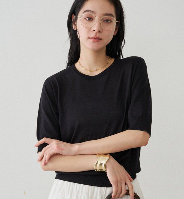  「シルク半袖ニット」|ニット・セーター|