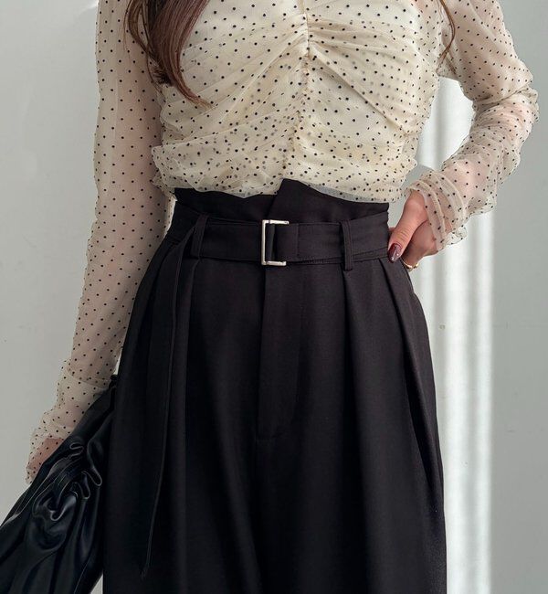  「【yuu企画】【サイズ展開あり】アシメウエストパンツ」|チノ|