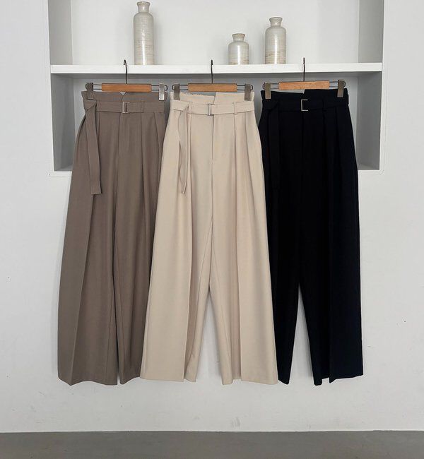  「【yuu企画】【サイズ展開あり】アシメウエストパンツ」|チノ|