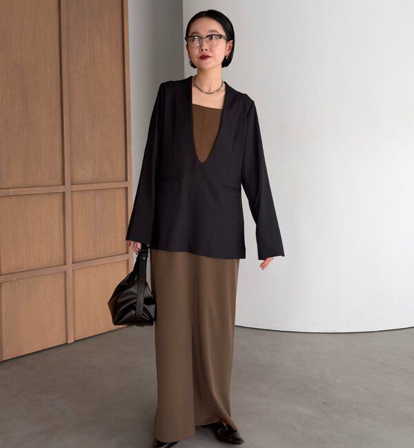  「【tani企画】UネックIラインワンピース」|ワンピース|