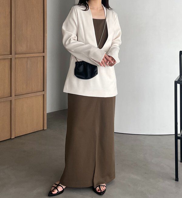  「【tani企画】UネックIラインワンピース」|ワンピース|