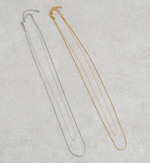  「ツインラインネックレス」|ネックレス|シルバー