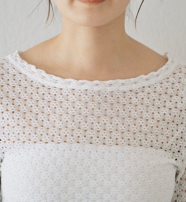  「レース編み2WAYトップス」|Tシャツ・カットソー|