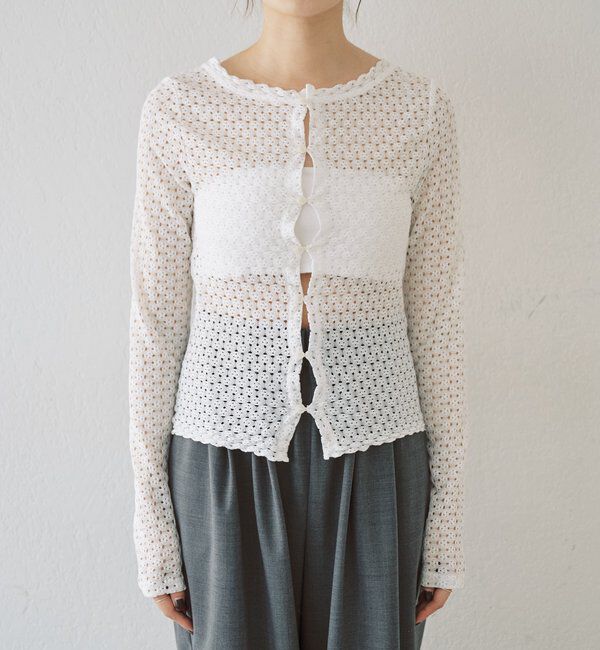  「レース編み2WAYトップス」|Tシャツ・カットソー|