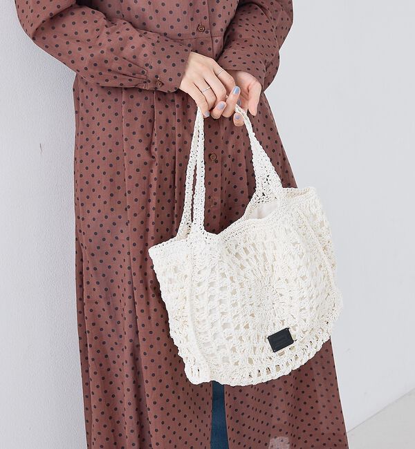 collex「【Swaraj /スワラージ】手編みペーパーラフィアトートバッグ【予約】」|かごバッグ|