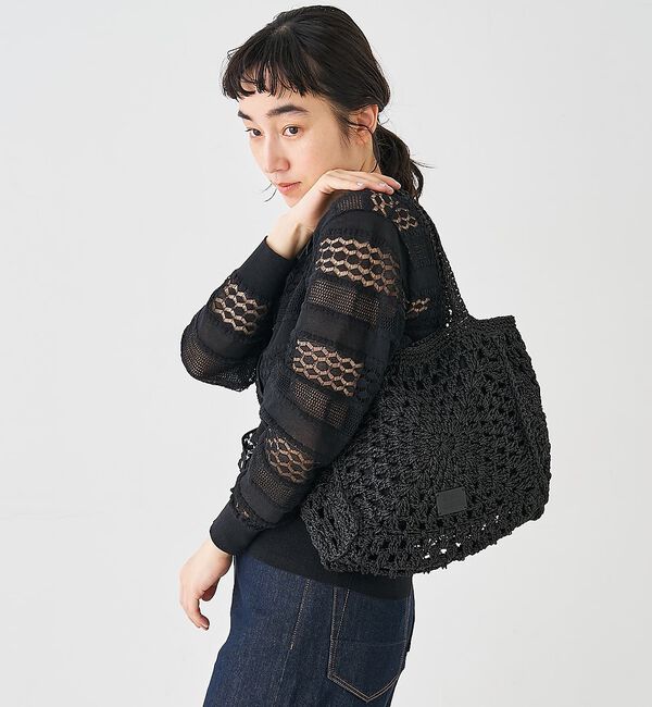 collex「【Swaraj /スワラージ】手編みペーパーラフィアトートバッグ【予約】」|かごバッグ|