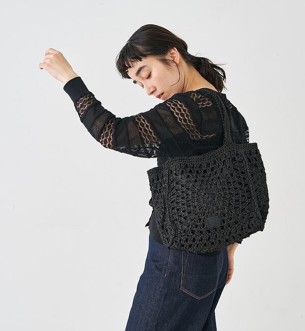 collex「【Swaraj /スワラージ】手編みペーパーラフィアトートバッグ【予約】」|かごバッグ|