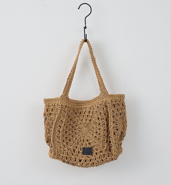 collex「【Swaraj /スワラージ】手編みペーパーラフィアトートバッグ【予約】」|かごバッグ|ベージュ