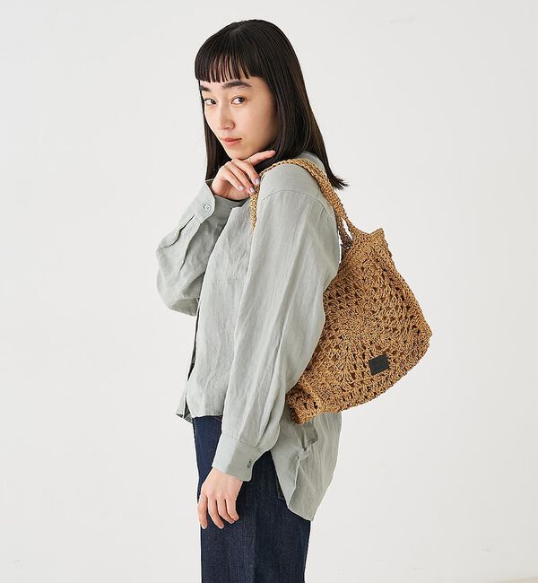 collex「【Swaraj /スワラージ】手編みペーパーラフィアトートバッグ【予約】」|かごバッグ|