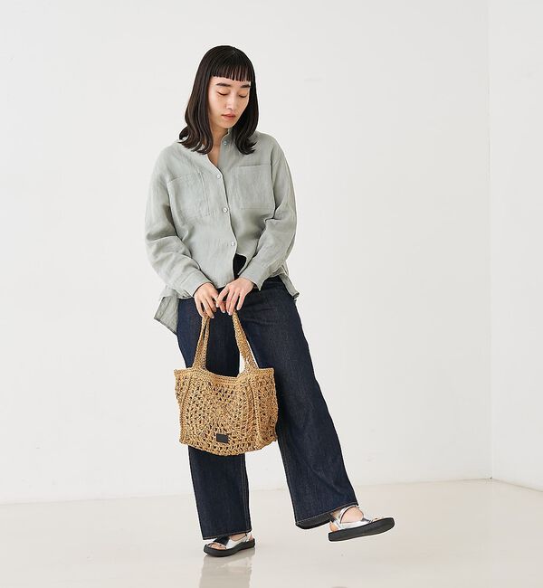collex「【Swaraj /スワラージ】手編みペーパーラフィアトートバッグ【予約】」|かごバッグ|