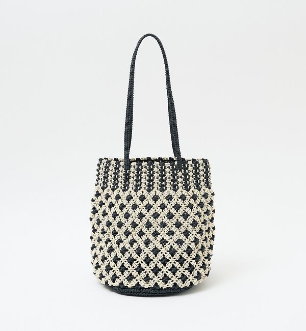 collex「【ANANS】SMALL マクラメワックスコードミックストートバッグ【予約】」|かごバッグ|