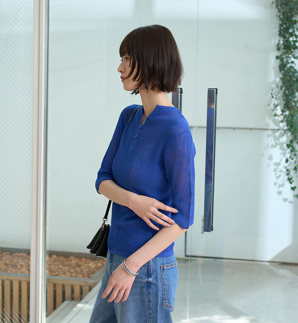 Rouge vif「両畦スリットシアーニットプルオーバー」|ニット・セーター|