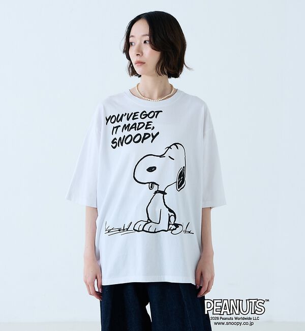 Rouge vif「【JOHNBULL/ジョンブル】PEANUTS プリントTシャツ / スヌーピー」|Tシャツ・カットソー|