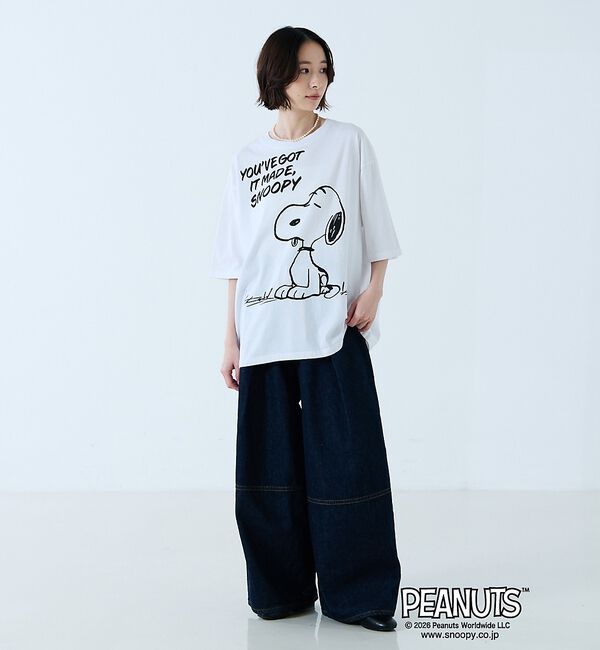 Rouge vif「【JOHNBULL/ジョンブル】PEANUTS プリントTシャツ / スヌーピー」|Tシャツ・カットソー|