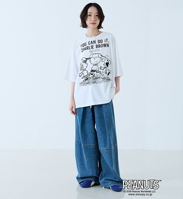 Rouge vif「【JOHNBULL/ジョンブル】PEANUTS プリントTシャツ / スヌーピー」|Tシャツ・カットソー|