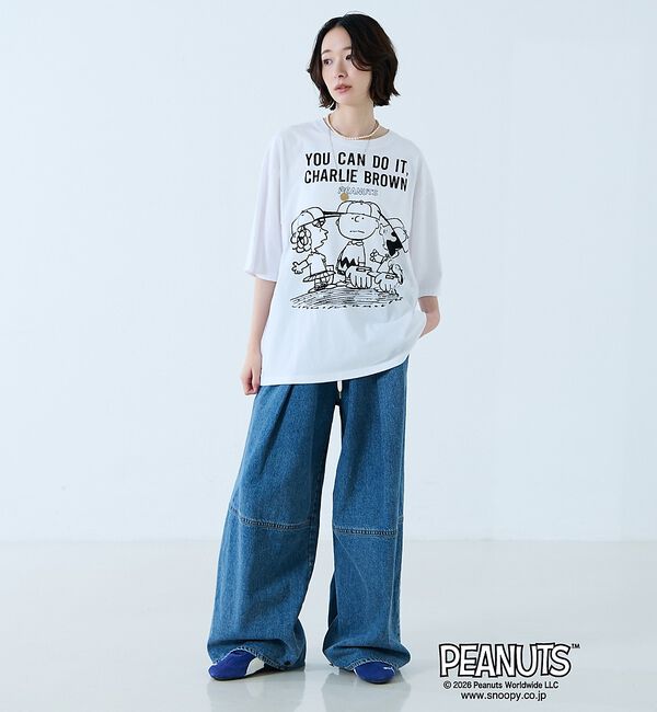 Rouge vif「【JOHNBULL/ジョンブル】PEANUTS プリントTシャツ / スヌーピー」|Tシャツ・カットソー|