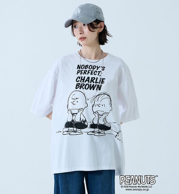 Rouge vif「【JOHNBULL/ジョンブル】PEANUTS プリントTシャツ / スヌーピー」|Tシャツ・カットソー|