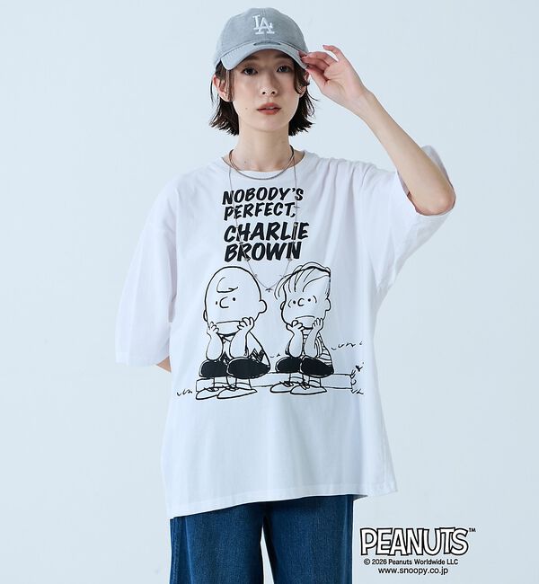 Rouge vif「【JOHNBULL/ジョンブル】PEANUTS プリントTシャツ / スヌーピー」|Tシャツ・カットソー|