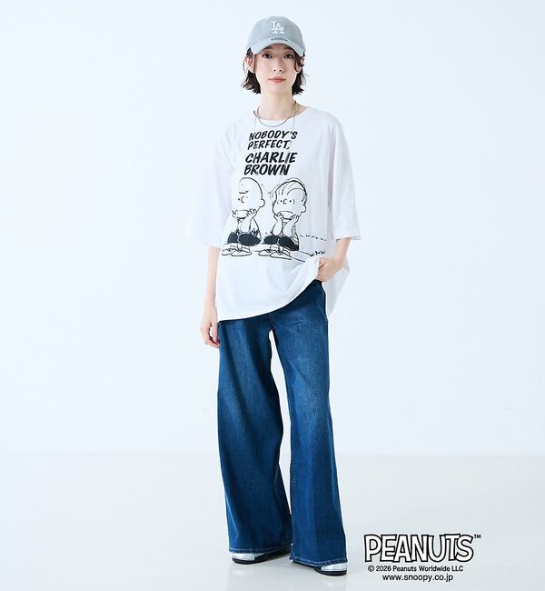 Rouge vif「【JOHNBULL/ジョンブル】PEANUTS プリントTシャツ / スヌーピー」|Tシャツ・カットソー|