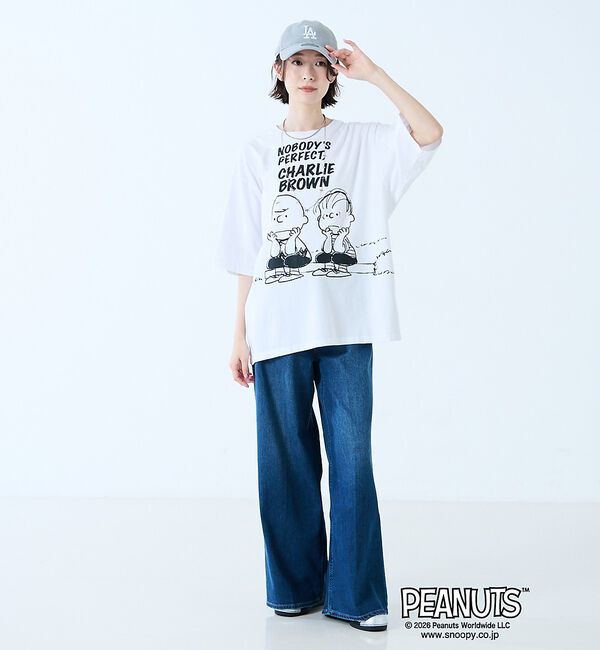 Rouge vif「【JOHNBULL/ジョンブル】PEANUTS プリントTシャツ / スヌーピー」|Tシャツ・カットソー|