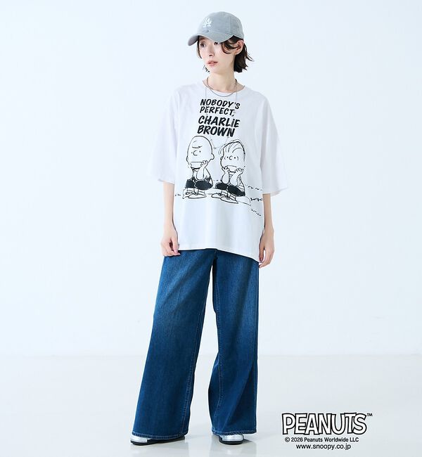 Rouge vif「【JOHNBULL/ジョンブル】PEANUTS プリントTシャツ / スヌーピー」|Tシャツ・カットソー|
