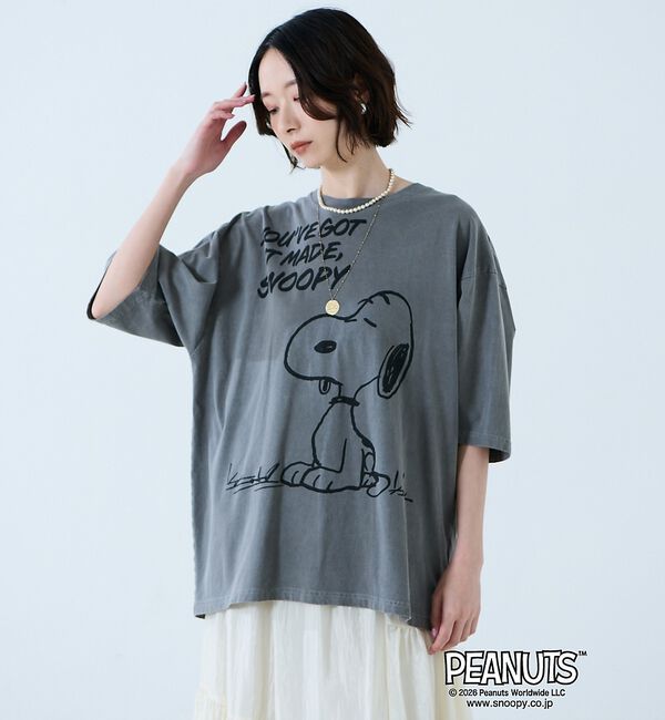 Rouge vif「【JOHNBULL/ジョンブル】PEANUTS プリントTシャツ / スヌーピー」|Tシャツ・カットソー|