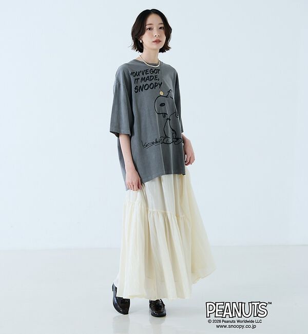 Rouge vif「【JOHNBULL/ジョンブル】PEANUTS プリントTシャツ / スヌーピー」|Tシャツ・カットソー|