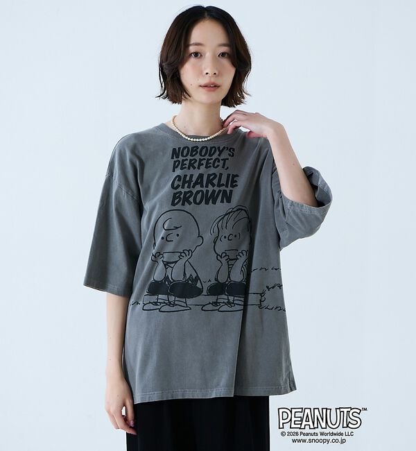 Rouge vif「【JOHNBULL/ジョンブル】PEANUTS プリントTシャツ / スヌーピー」|Tシャツ・カットソー|
